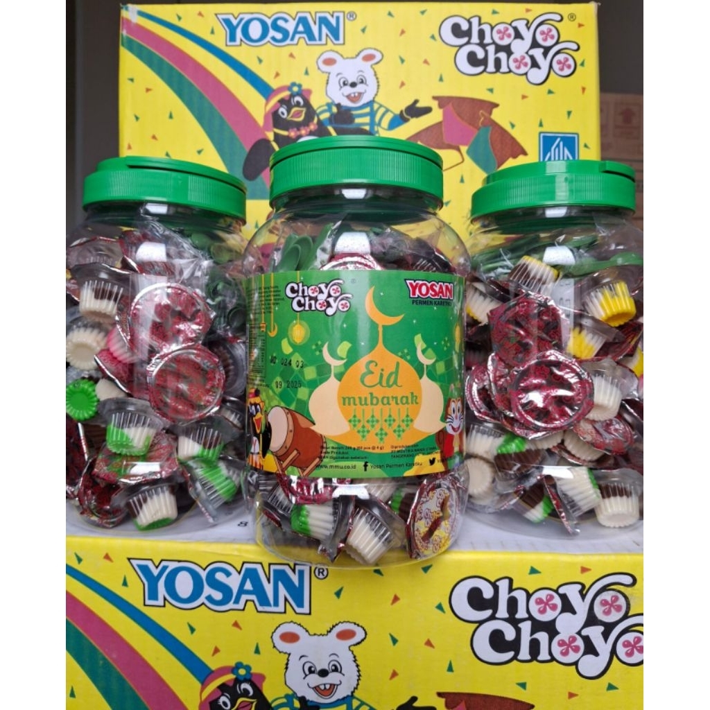READY CHOYO CHOYO coklat Yosan  isi -+ 60 pcs / Toples~ Coklat Lembut