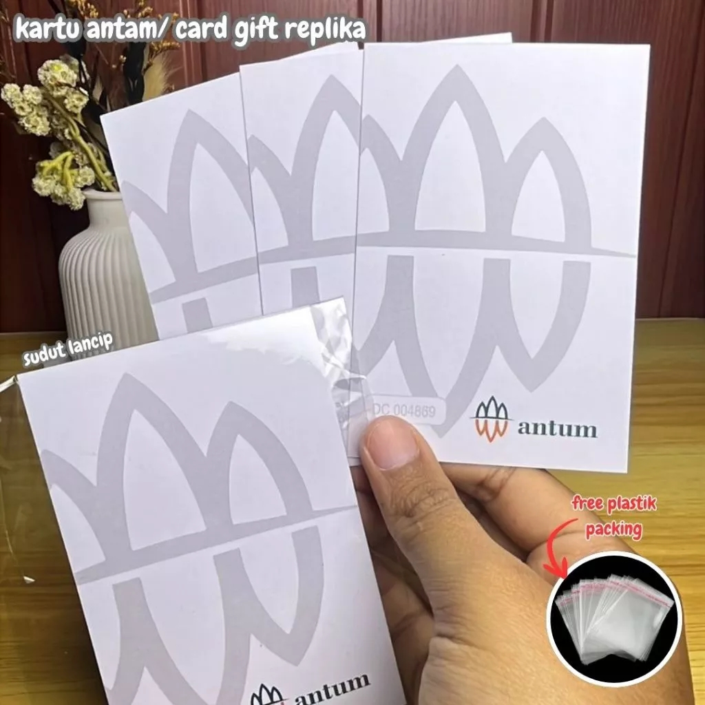 Kartu Untuk Coklat Antum Dengan Plastik Gratis / card emas antum