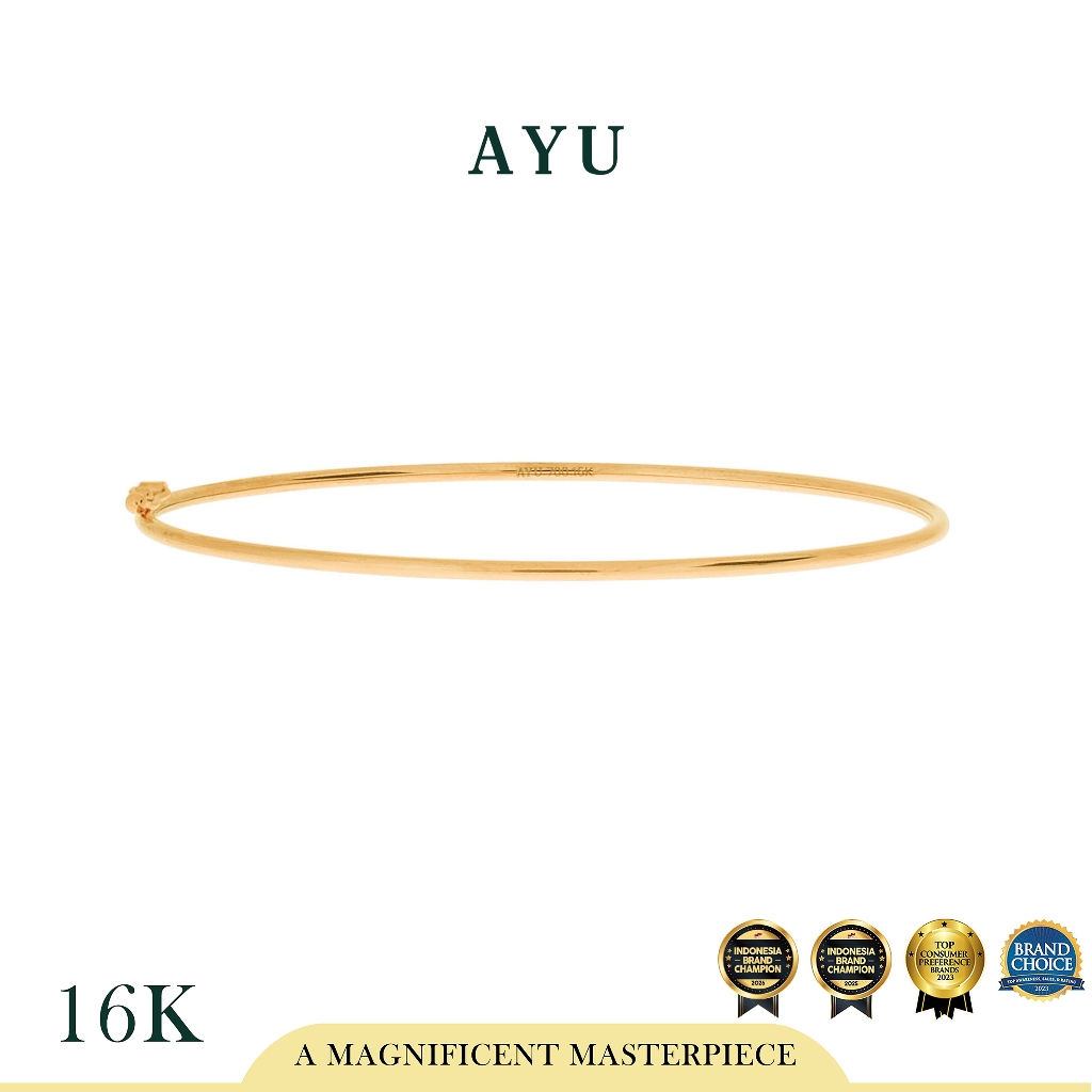AYU Gelang Emas - Gold Wire Bangle #4 16k Yellow Gold