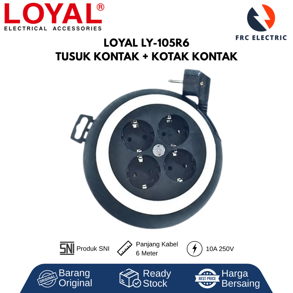 Kabel Box - Kabel Roll - Roll Kabel - Box Kabel - Kabel Roll 6 Meter - Kabel Roll Yunior LY-105R6 6 