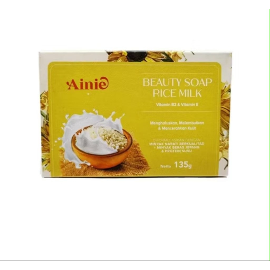 Ainie Beauty Soap Rice Milk 70 Gram | 135 Gram