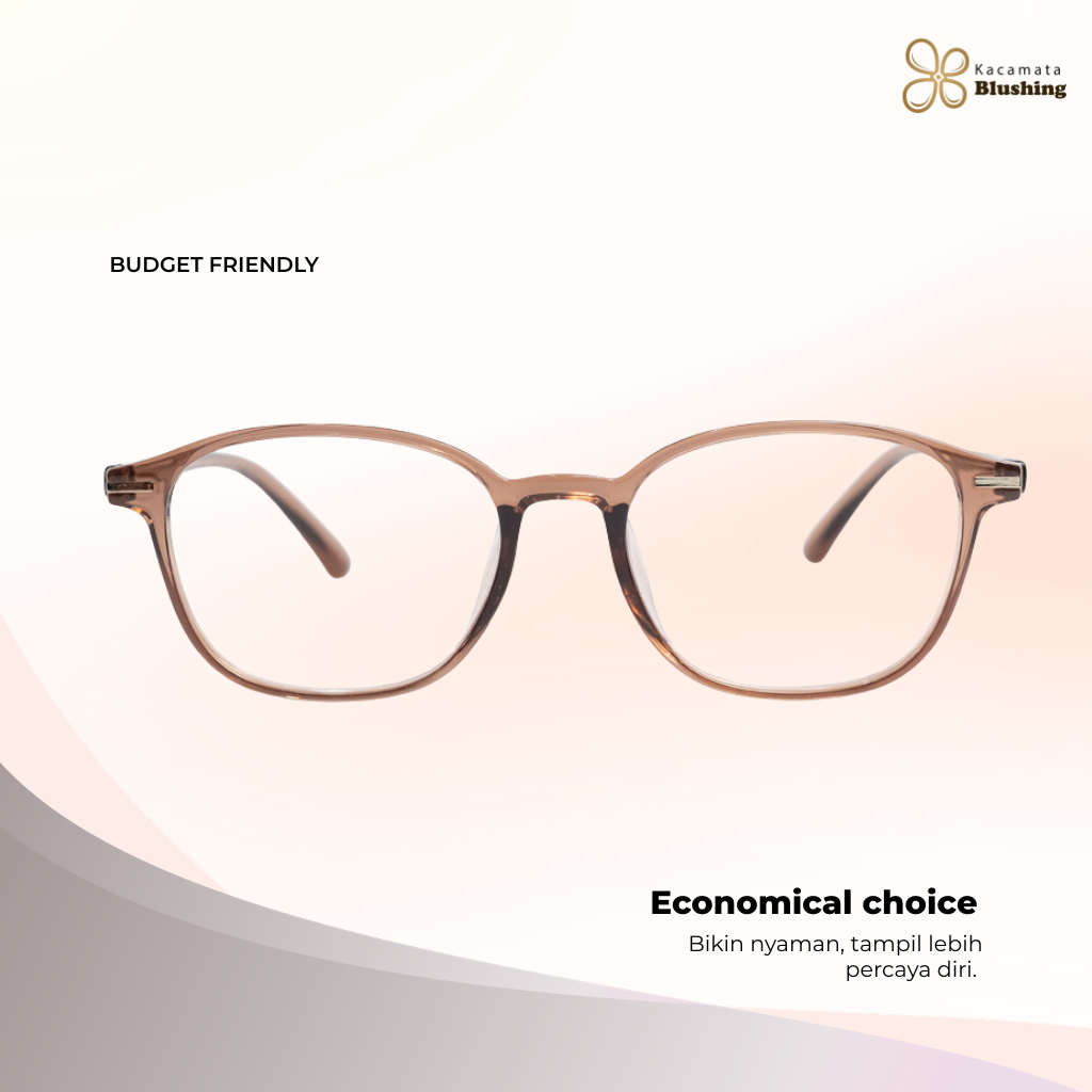 KACAMATA BLUSHING - Frame Kacamata KENYA Choco Wajah Kecil Unisex