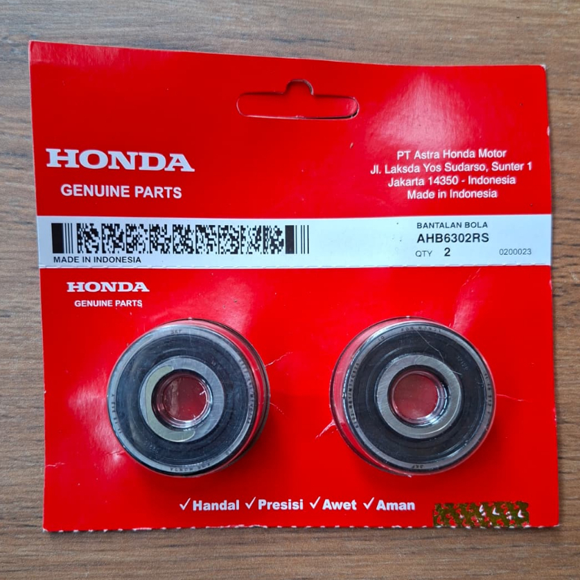 AHM AHB6302RS Laher Bearing Roda Belakang Set 6302RS Honda Mega Pro Revo Karisma ORIGINAL Lebih Awet