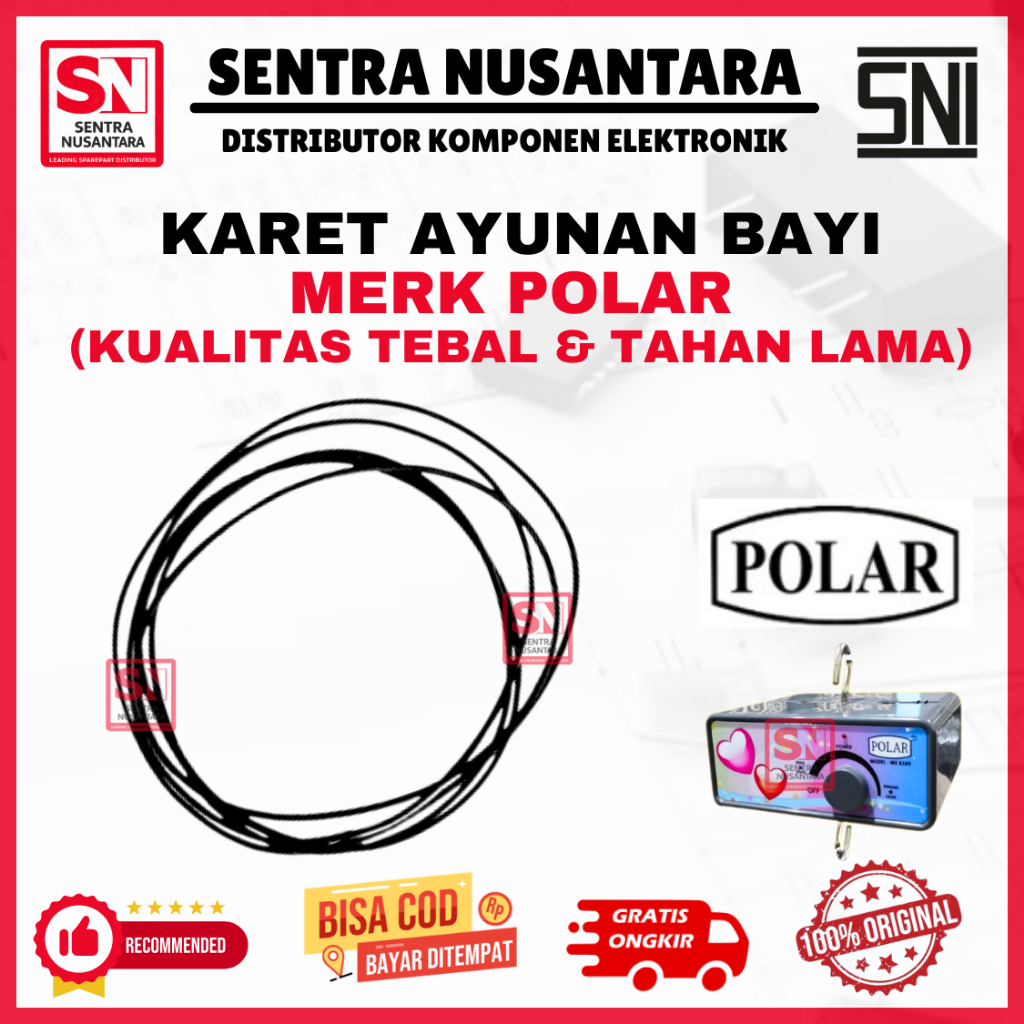 KARET AYUNAN LISTRIK BAYI POLAR TEBAL ORIGINAL | KARET AYUNAN BAYI POLAR ASLI | BELTING AYUNAN POLAR