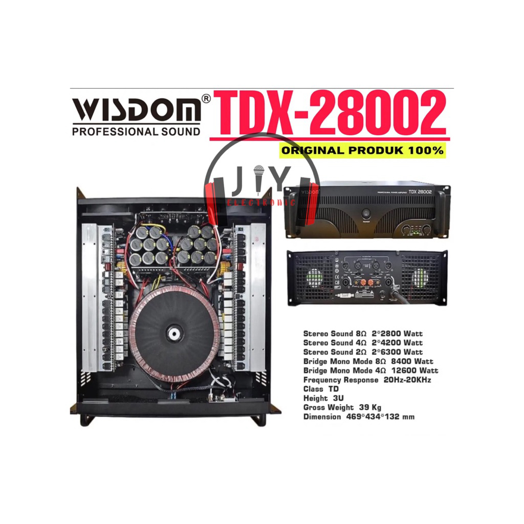 Power Wisdom 2 Channel Class TD TDX-28002 TDX28002 TDX 28002