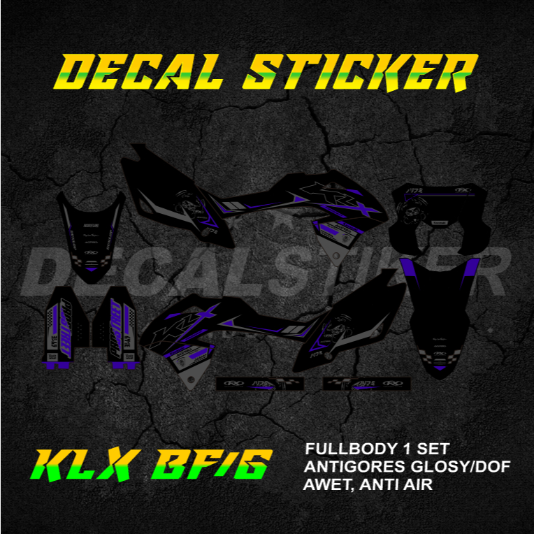 DECAL STIKER KLX 150 BF FULLBODY (006) DEKAL STICKER KLX G SE 2016 2017 2018 2019 2020 2021 2022 202