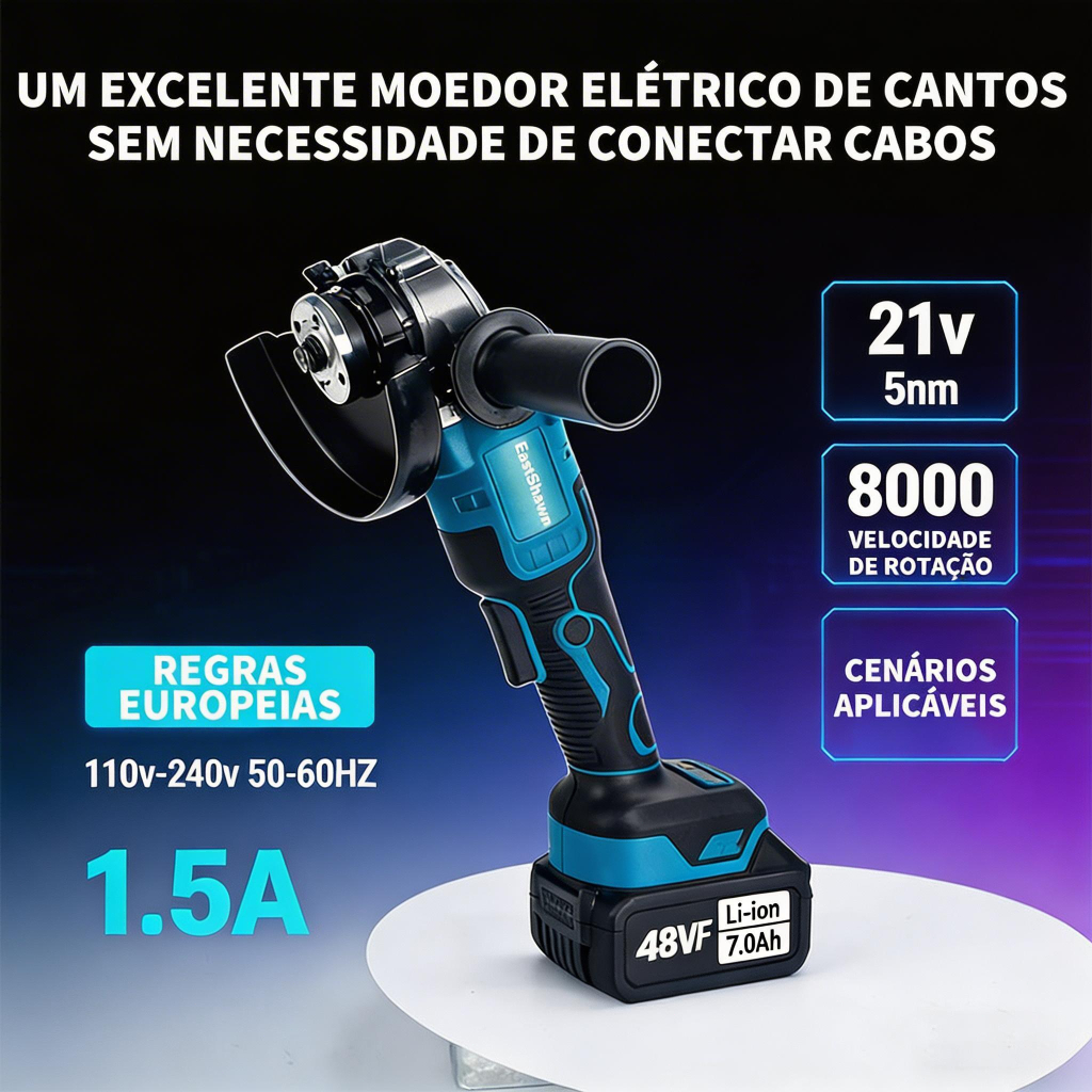 Eastshawn Gerinda Tangan Cordless 21V Nirkabel - Mesin Gerinda Tuner 8000Rpm 3 Kecepatan Dengan