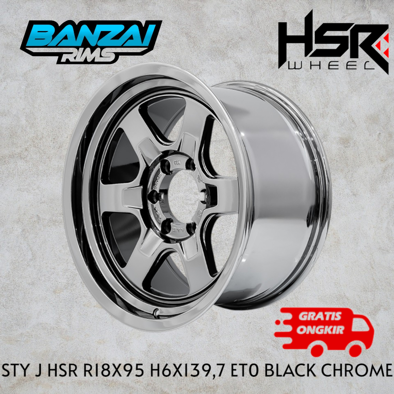velg mobil black chrome ring 18 6x139.7 mobil pajero fortuner triton hilux dll ,velg racing ring 18