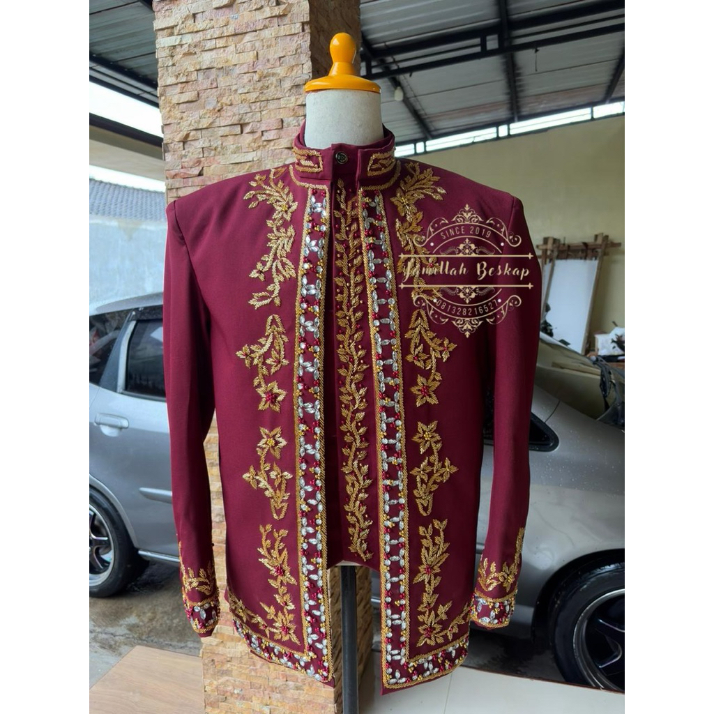 Beskap pengantin pria || beskap asraf || beskap sunda || beskap maroon || beskap resepsi || beskap a