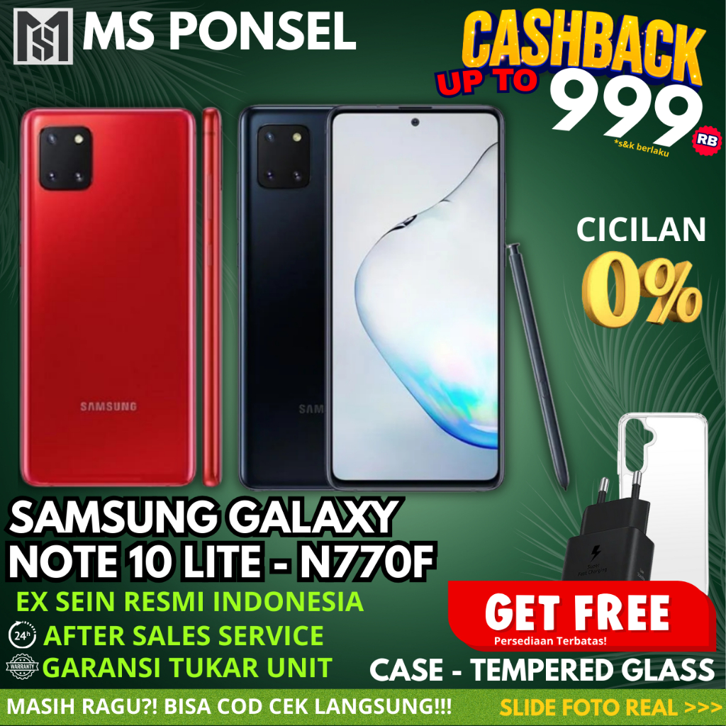 SEIN Samsung Galaxy Note 10 Lite 8/128GB Second Original Resmi