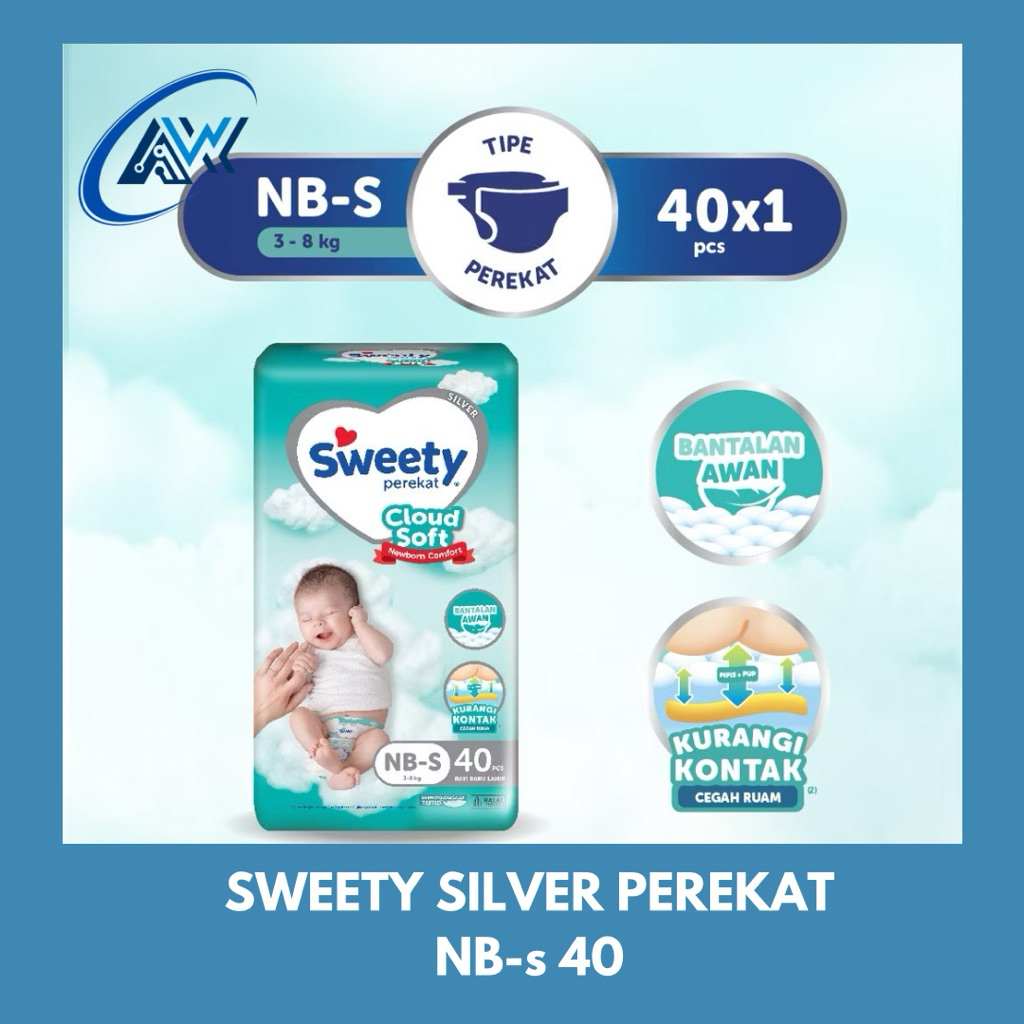 SWEETY SILVER PANTS NBS-40 | PAMPERS SWEETY SILVER NBS40