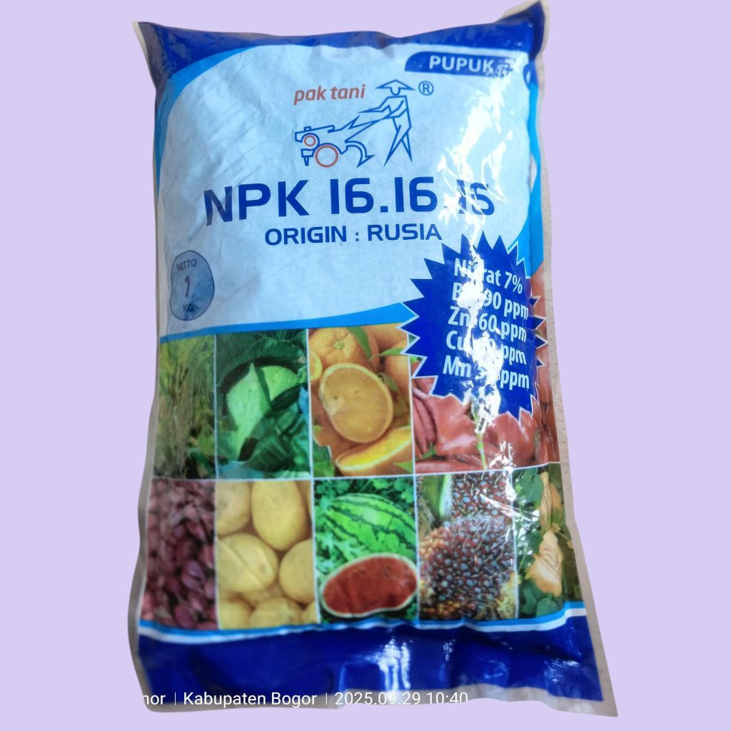 Pupuk NPK 16 16 16 Origin Rusia 1 Kg