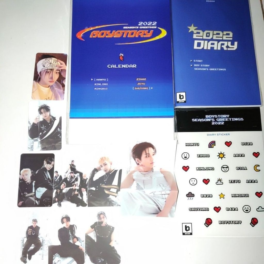 Photocard Calender Sticker Diary Boystory Offical