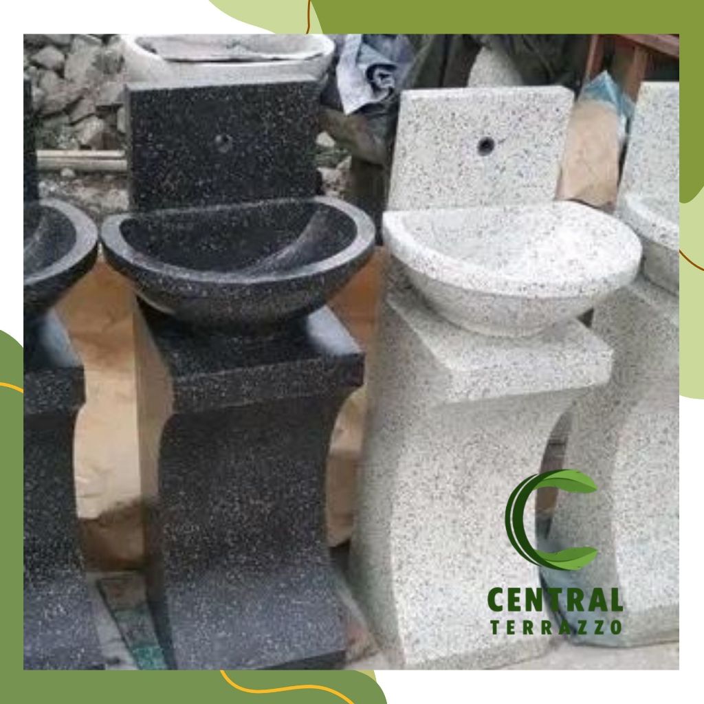 wastafel terrazzo I wastafel terrazzo tipe pedestal berdiri