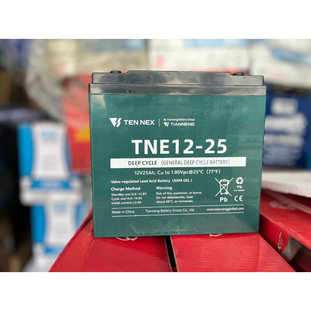 Aki tianneng TNE12-25 12volt 25ah 6dzm20 kepala baut original