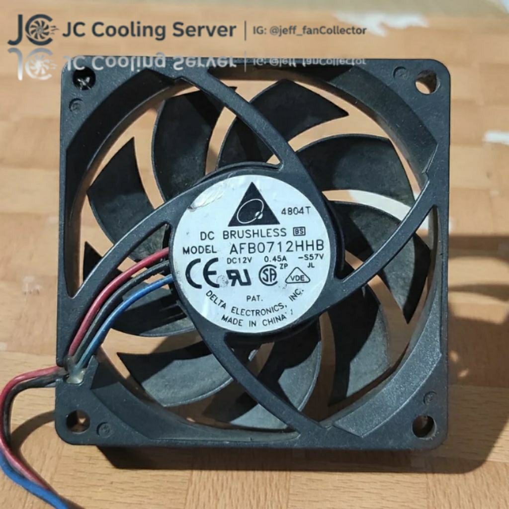 Fan Kipas High Speed 5400rpm DELTA Electronics 12V 0.45A 3kabel 7cm 1,5cm Ball Bearing Made In China