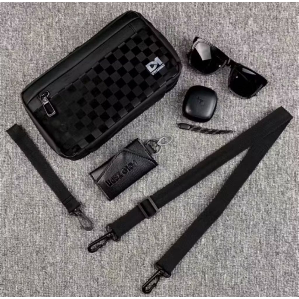 Handbag Pria Original DM - Clutch Bag Pria Wanita Exclusive - Sling Bag Tas Tangan Pria Anti Air Bis