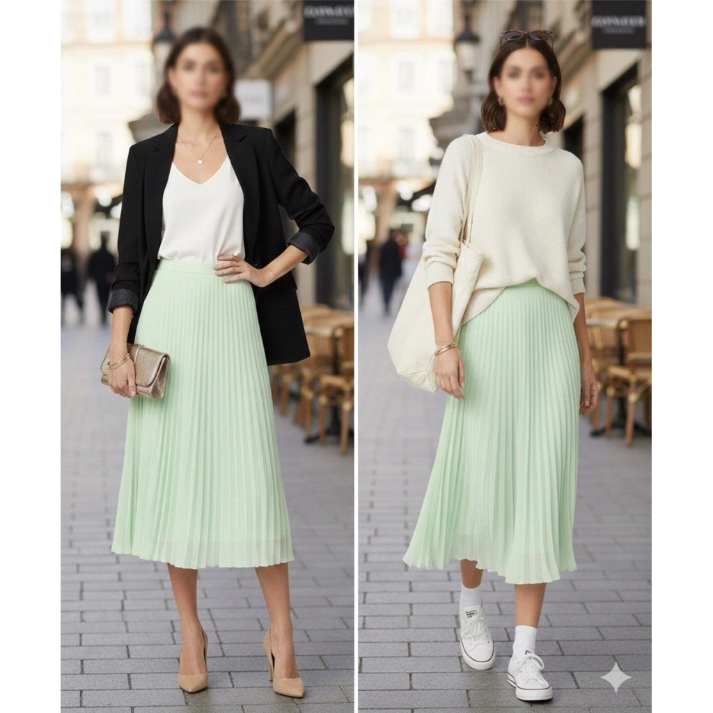 ZARA MIDI SKIRT PLATED