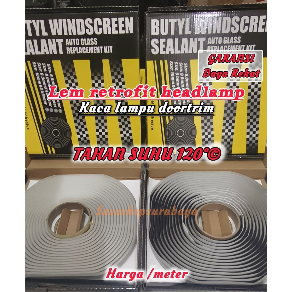 Lem mika lampu headlamp 1 meter 6mm