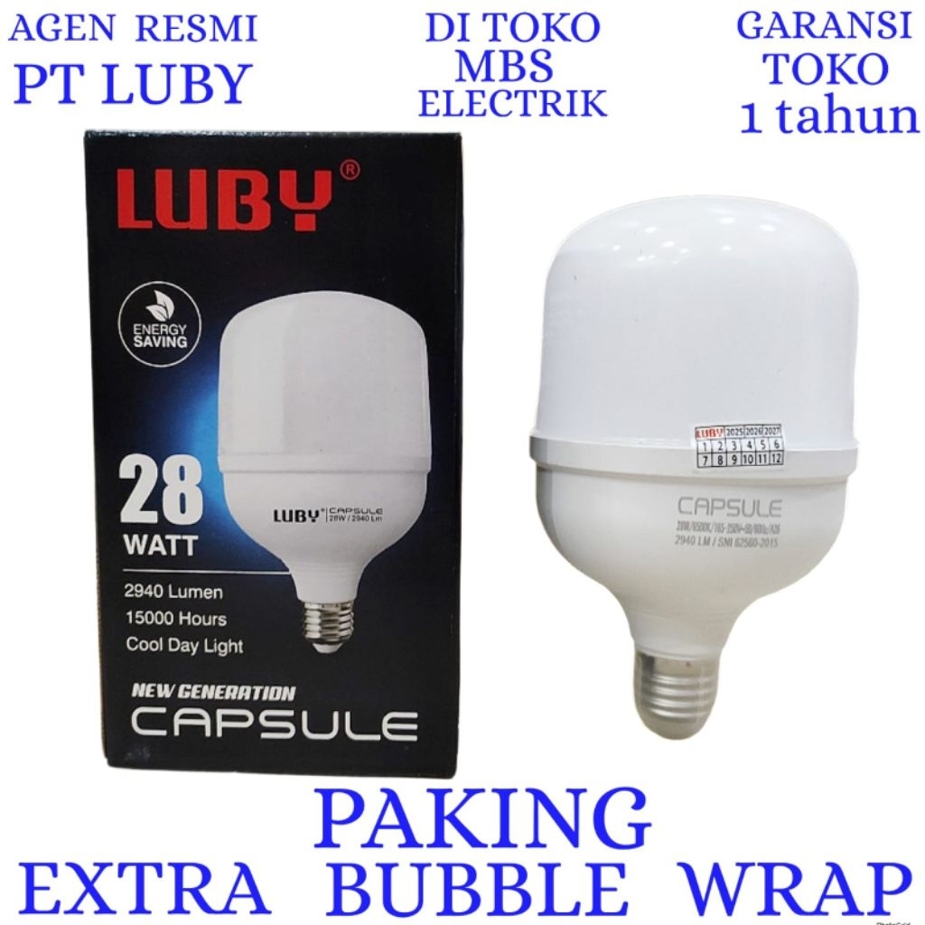 BOHLAM LED LUBY / LAMPU LED LUBY CAPSULE 28W