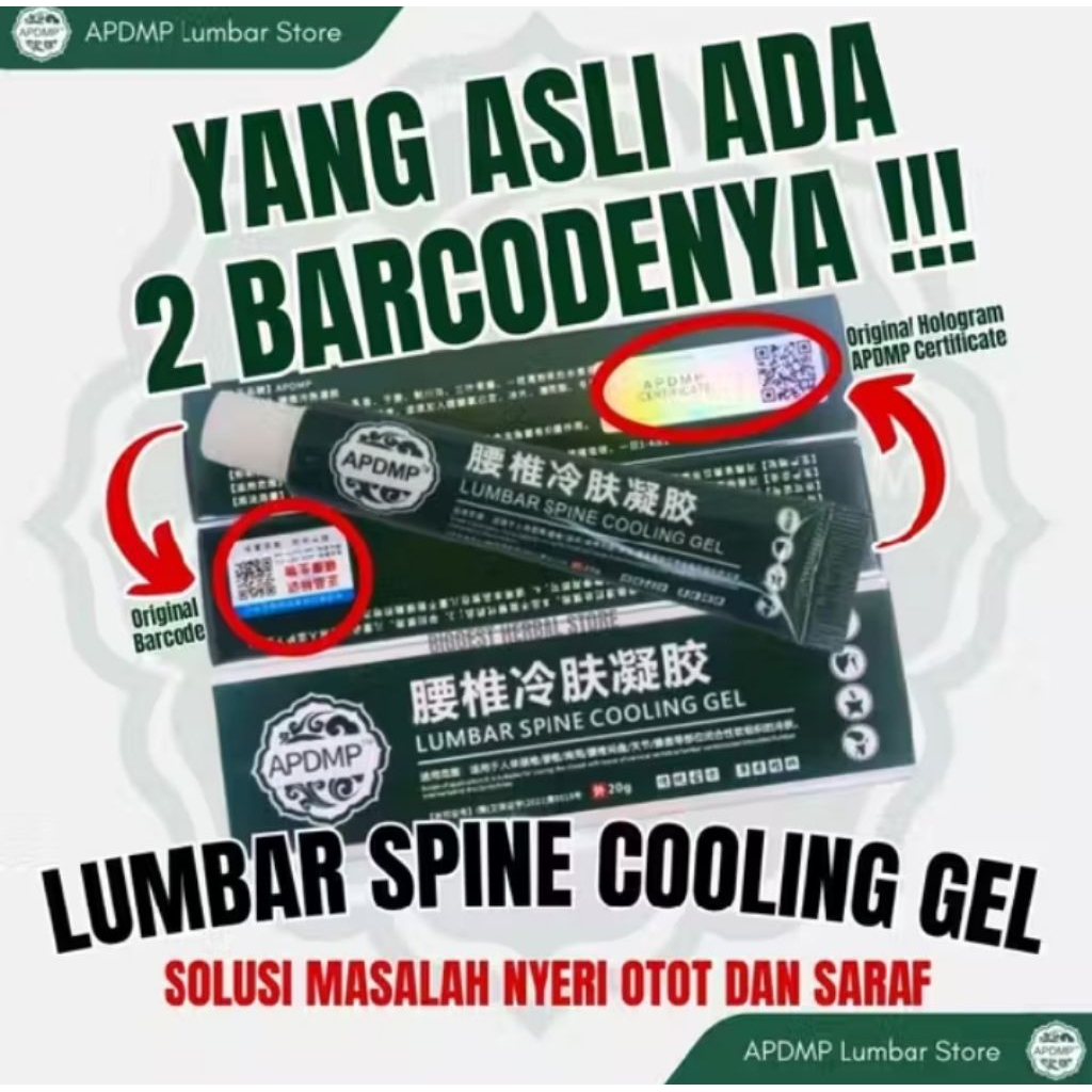[ORIGINAL] Salep Lumbar Original 100% Asli Cream Lumbar Spine Cooling Gel APDMP