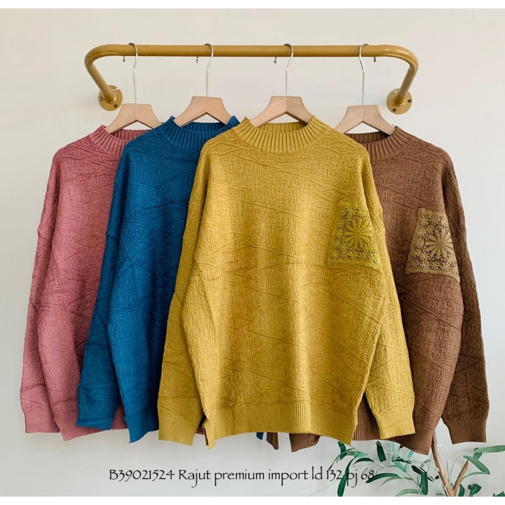 Atasan rajut jumbo premium