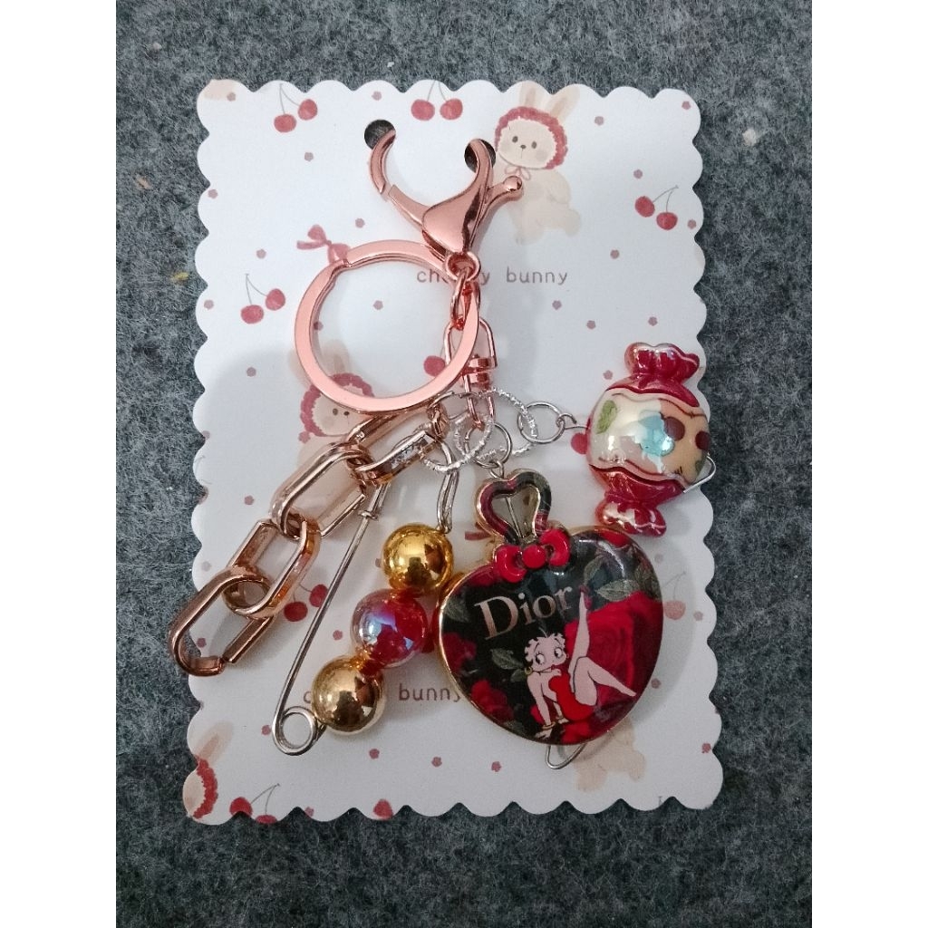 Strap Hp Ganci akrilik Bety boop Mickey cake