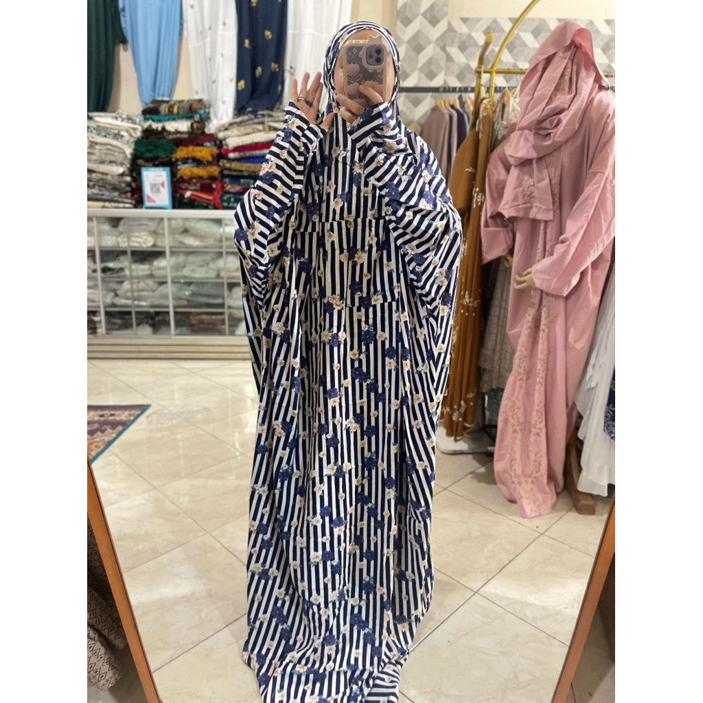 MUKENA TERUSAN HADROMAUT MOTIF TERBARU /Mukena Terusan Rayon motif / Mukena Terusan Dewasa / Mukena 