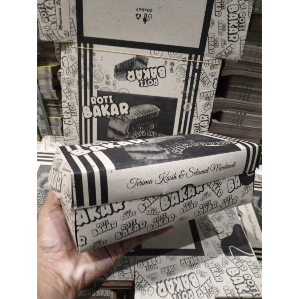 Kemasan Dus Roti Bakar Ukuran 20x9x7 cm