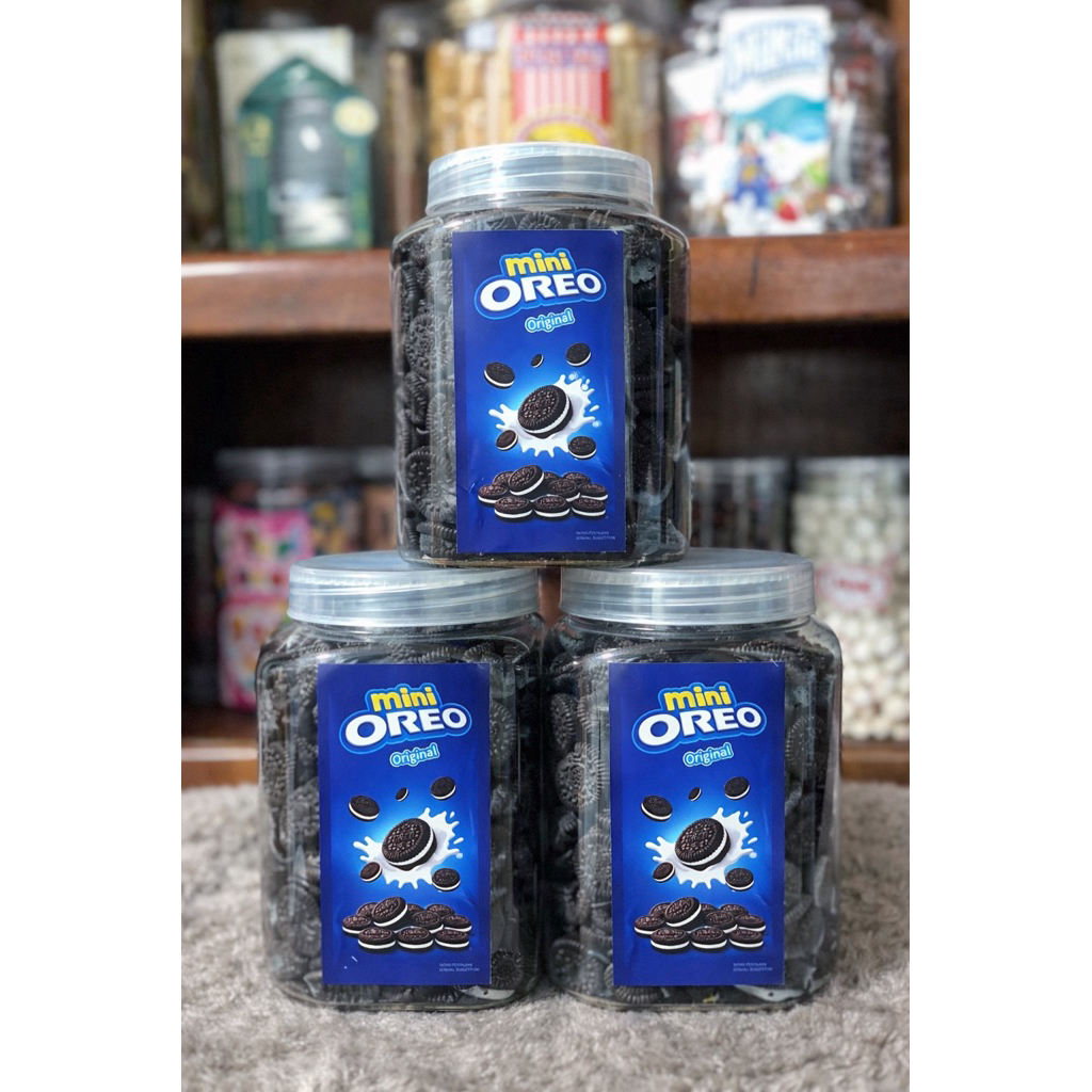 Oreo Mini Vanila&coklat | Snack Branded | Snack ori toples 1 liter