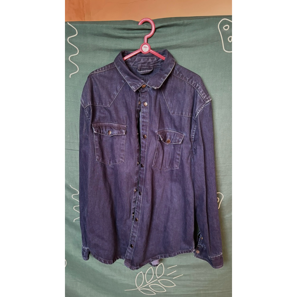 preloved kemeja denim jeans pria