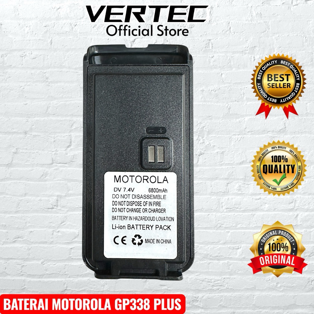 Baterai HT Motorola GP338 Plus Li-ion 6800mAh Compatible Nikcom GP338Plus GP 338 Plus 338Plus
