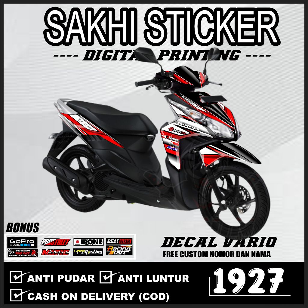 1927 sticker decal motor aksesoris motor vario techno 110 fullbody (cod)