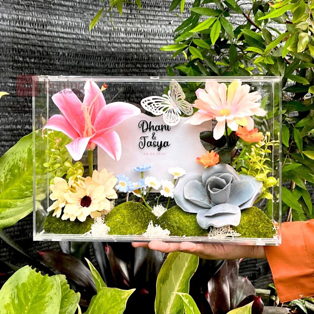 SQUARE Bingkai Mahar Akrilik / Frame Mahar Transparan