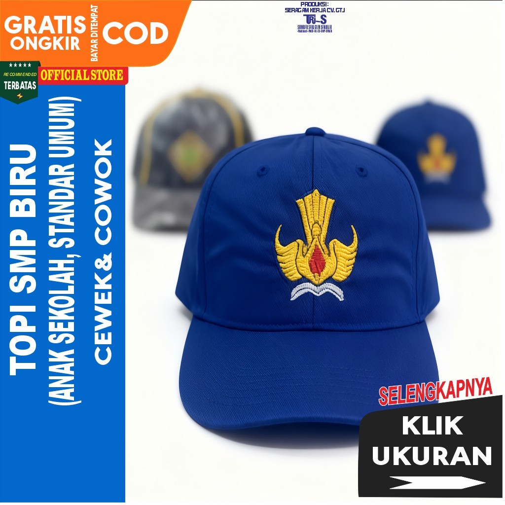 Topi Smp | Topi Smp Biru | Topi Sekolah Smp | Topi Anak Smp | Topi Sekolah Smp Laki Laki | Topi Smp 
