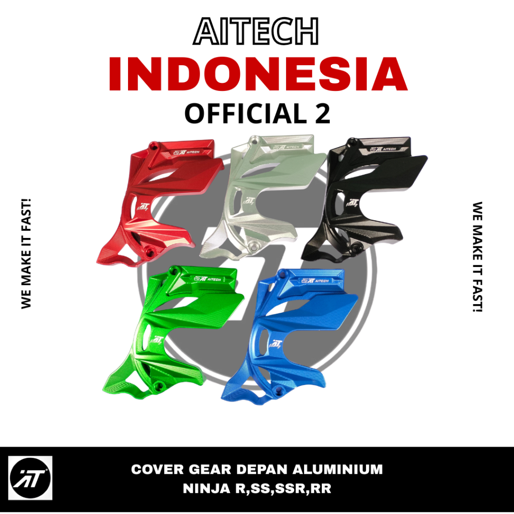 Cover Gear Tutup Gir Depan Aitech for Ninja R RR Aluminium cnc