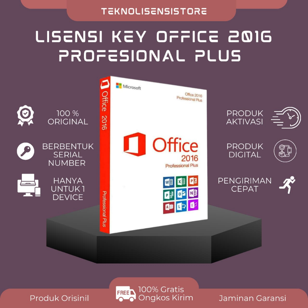 Microsoft Office 2016 Professional Plus – Lisensi Resmi Digital