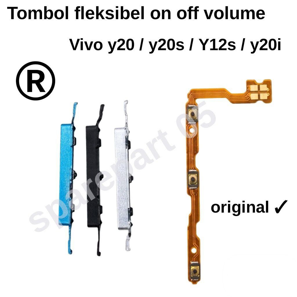 Tombol fleksibel on off volume Hp Vivo Y20, Y20S, Y12S, Y20i