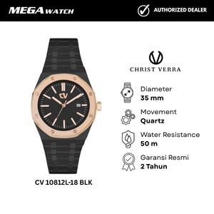 Jam Tangan CHRIST VERRA CHRIST VERRA Wanita Original CV 10812L-18 BLK