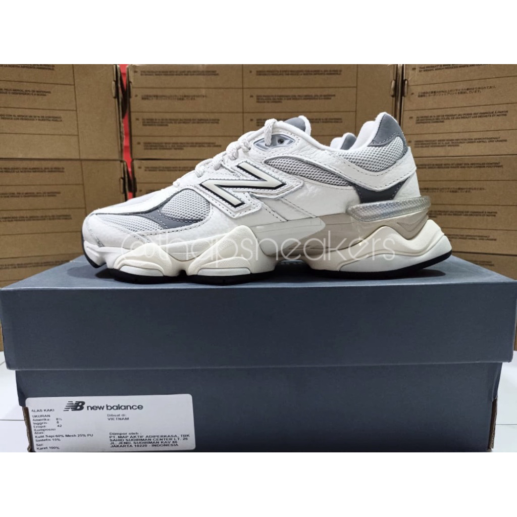 Sepatu Unisex NB 9060 KULIT SAPI Original PT MAP Resmi