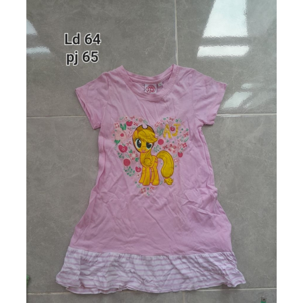Dress daster terusan anak perempuan my little pony second