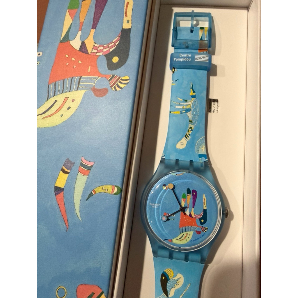 Jam Tangan Swatch Blue Sky, by Vassily Kandinsky SECOND