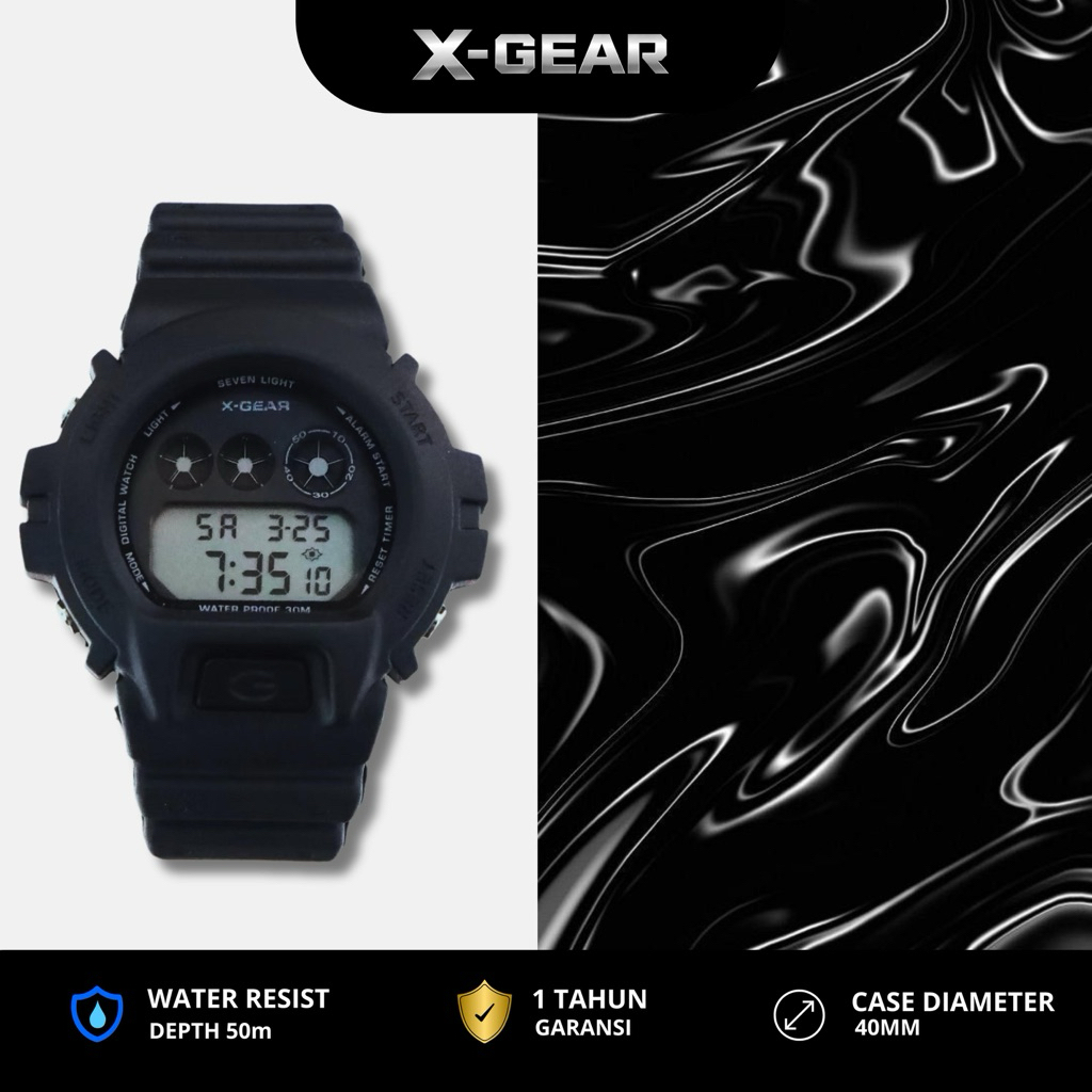 X-GEAR BLACK69 JAM TANGAN PRIA SPORTY TAHAN AIR JAM TANGAN OUTDOOR