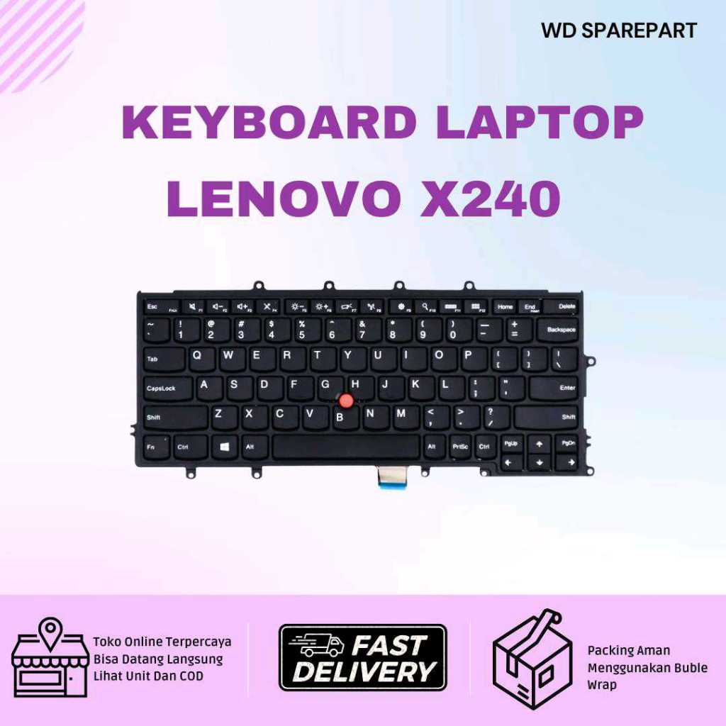 keyboard Laptop Lenovo Thinkpad X240 X250 X260 X270 | Original Tanpa Backlight