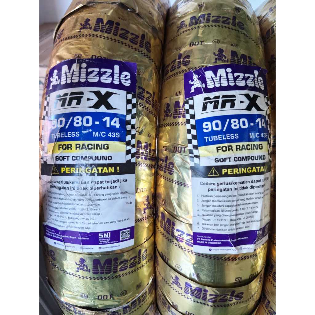 BAN MIZZLE MR-X TUBELESS RACING 90/80-14