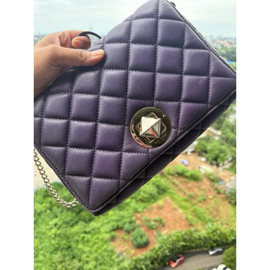 tas Kate Spade Leather quilted hand bag