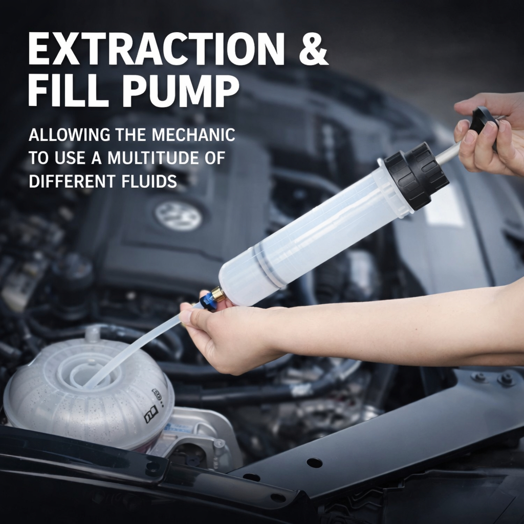 Pompa Oli Manual 500ml Oil Extractor Syringe Sedot Cairan Mesin Mobil Motor Selang Fleksibel Bengkel