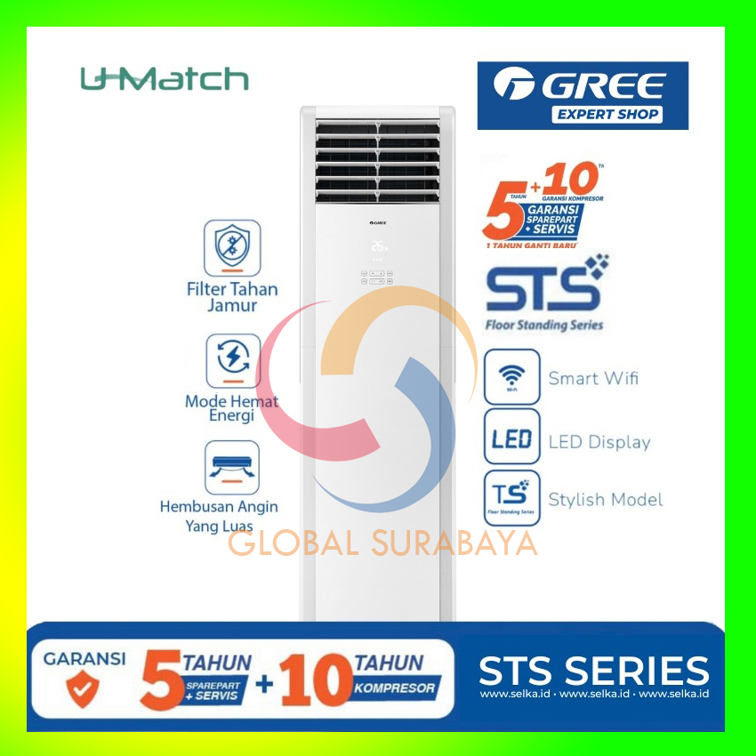 GREE 24STS AC Floor Standing 3 PK