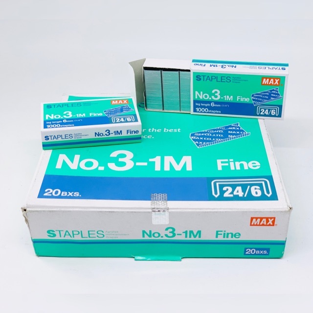 ( 1 BIJI ) NEW REFILL MAX NO.3 / ISI STAPLER MAX HD 50 / ISI STAPLES MAX NO 3