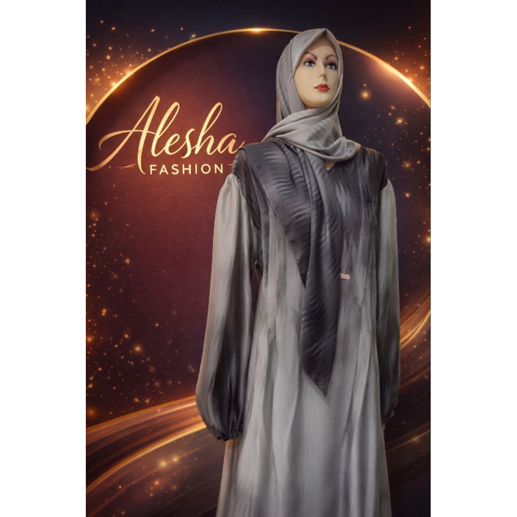 Baju Gamis Set Hijab Armani Silk